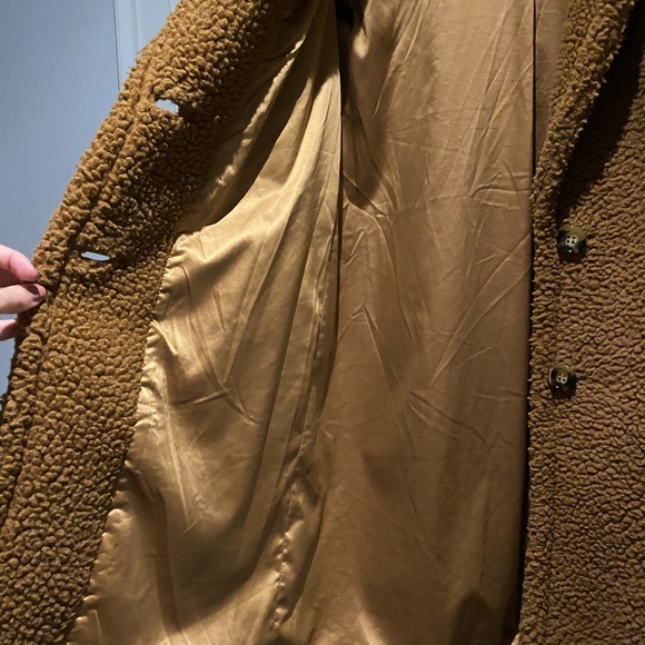 Camel teddy coat - Picture 3 of 5